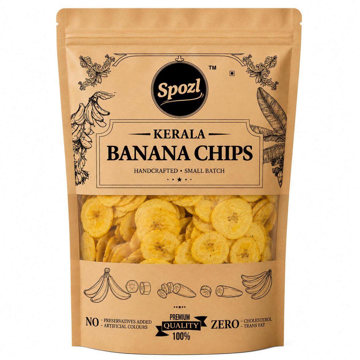 Kerala's Best Banana Chips in Coconut Oil (1200gm) pack