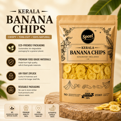 Kerala's Best Banana Chips in Coconut Oil (1200gm) pack