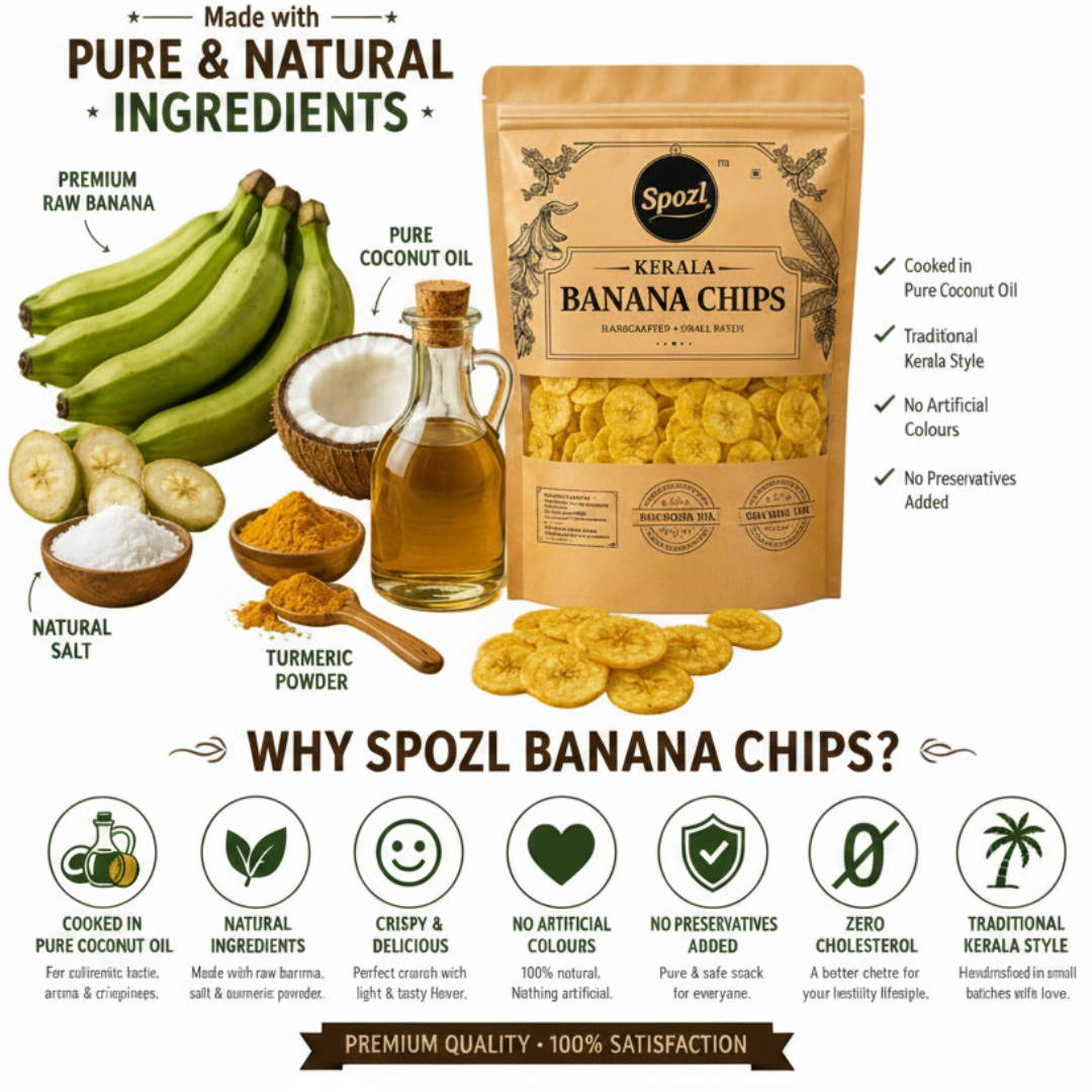Kerala's Best Banana Chips in Coconut Oil (1200gm) pack
