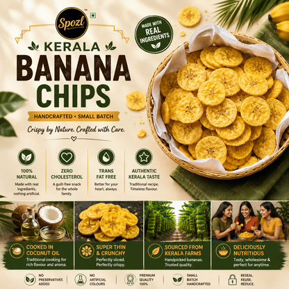 Kerala's Best Banana Chips in Coconut Oil (1200gm) pack
